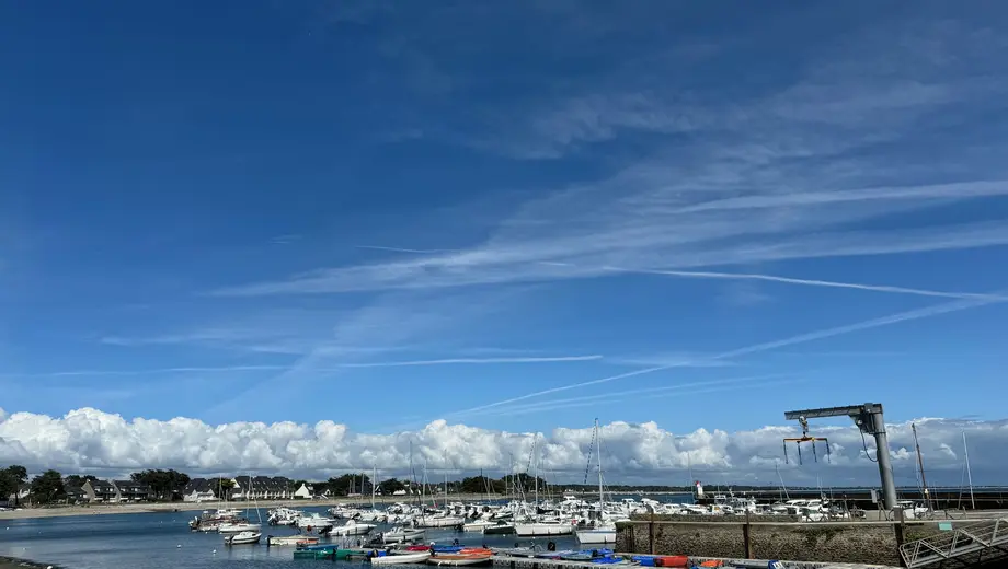 Boats in the harbour at Plage de Sainte-Jacques, Sarzeau