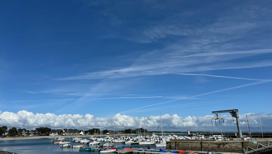 Boats in the harbour at Plage de Sainte-Jacques, Sarzeau